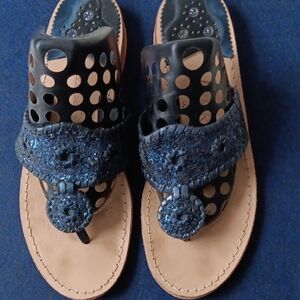Jack Rogers Women's Blue Metalic Sandals